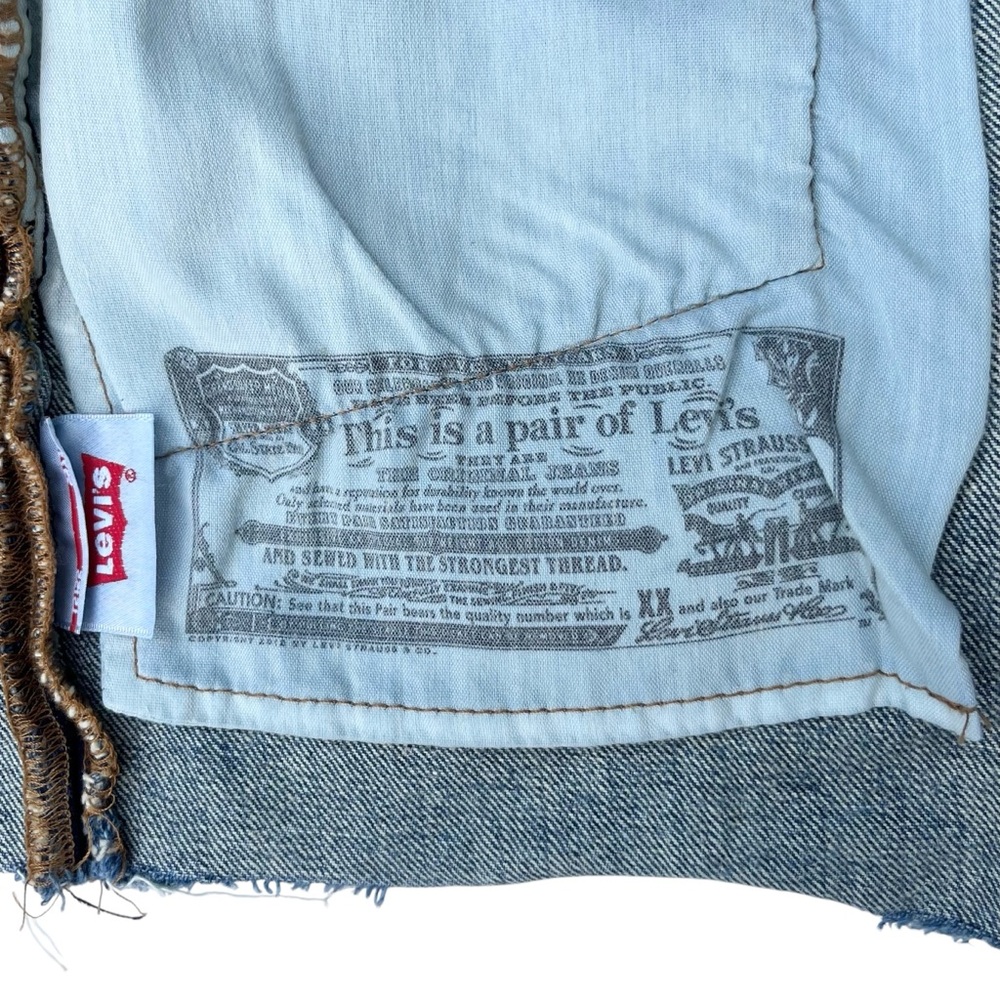 Levi’s 501 NWT Denim Jean Short High Rise 27 - Picture 9 of 13